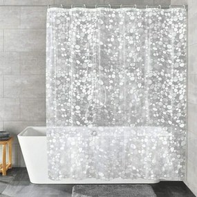 Κουρτίνα Μπάνιου Cristallo 7800 180x200cm Clear-White Kleine Wolke 180Πx200Υ Βινύλιο