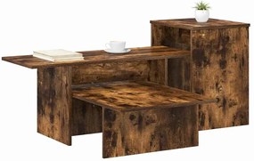 vidaXL Τραπέζι κονσόλας Καπνιστό Δρύς 91,5 x 35 x 38,5 εκ