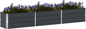 vidaXL Γλάστρα Ανθρακί 290 x 50 x 45 εκ Επικαλυμμένος Χάλυβας
