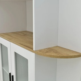 ΒΙΤΡΙΝΑ XARVEY INART ΛΕΥΚΟ-ΦΥΣΙΚΟ ΞΥΛΟ 110X38X160ΕΚ