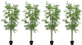 vidaXL Τεχνητό Δέντρο Μπαμπού 4 pcs Πράσινο 60 x 18 x 190 εκ