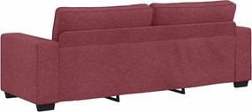 vidaXL Τριθέσιος Καναπές Κόκκινος 220x77x82 εκ. Ύφασμα