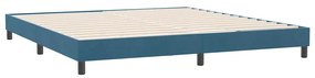 vidaXL Κρεβάτι Boxspring με Στρώμα Σκούρο Μπλε 180x210 εκ. Βελούδινο