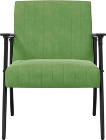 vidaXL Πολυθρόνα Ανοιχτό Πράσινο 59 x 75 x 78 εκ Βελούδο