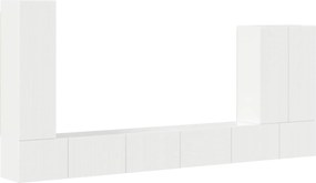 vidaXL Επιτοίχιο 6 pcs Υψηλής γυαλάδας λευκό