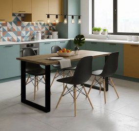 Τραπέζι Kingsale-138 x 90-Φυσικό σκούρο