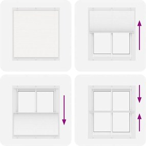 vidaXL Πλισέ περσίδα Λευκό 115x150 cm Πλάτος υφάσματος 114,4 cm