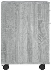 vidaXL Ντουλάπι Με Ροδάκια Γκρι Sonoma 45 x 38 x 54 εκ. Επεξεργ. Ξύλο