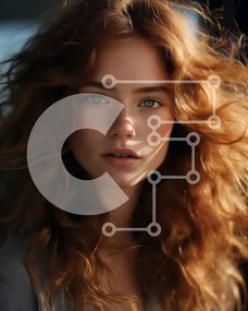 Intra Συλλεκτικό Ξύλινο Παζλ Plywood 4mm - Πορτρέτο μιας νεαρής γυναίκας με κόκκινα μαλλιά Σε Ξύλινο Κουτί - Διαστάσεις Puzzle: 10x10 cm – 25 κομμάτια