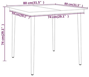vidaXL Σετ Τραπεζαρίας Κήπου 5 Τεμαχίων Μαύρο
