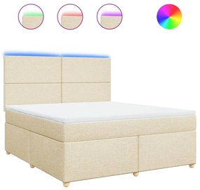 ΚΡΕΒΑΤΙ BOXSPRING ΜΕ ΣΤΡΩΜΑ ΚΡΕΜ 180X200 ΕΚ. ΥΦΑΣΜΑΤΙΝΟ 3293657