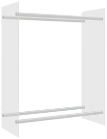 vidaXL Ράφι Καυσόξυλων Διαφανές 80 x 35 x 100 εκ. από Ψημένο Γυαλί