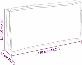 vidaXL Μαξιλάρι Floral Πολύχρωμο 120 x 60 x 12 εκ. Ύφασμα Όξφορντ