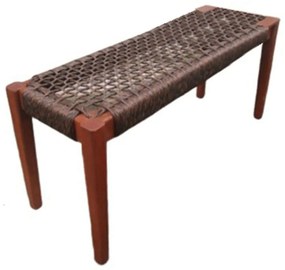 Παγκάκι Mesh 22-0188 110x35x40cm Walnut-Brown Two-seater