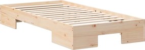 vidaXL Σκελετός Κρεβατιού Καφέ 90 x 190 cm