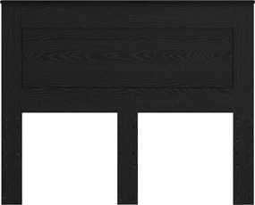 vidaXL Κεφαλάρι με κεφαλάρι Μαύρη Οξυά 135 cm Επεξεργασμένο ξύλο