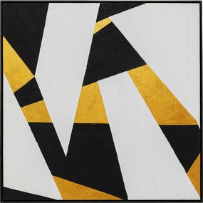 Πίνακας Modulo Κίτρινος - Μαύρος - Λευκός  100x2.8x100εκ