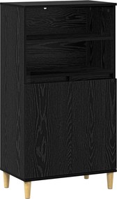 vidaXL Highboard Μαύρη Δρυς 60 x 36 x 110 εκ. Επεξεργασμένο Ξύλο