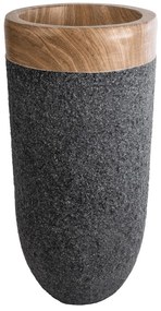 Κασπώ Δαπέδου Ballagio 20745 Φ42x91cm Anthracite-Natural GloboStar Τσιμέντο
