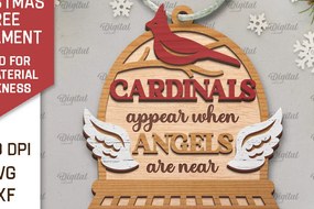 Σετ των 3 Intra απο ξύλο plywood 3mm-4mm πάχος Καρδινάλιος Μνημείο Δέντρο Στολίδι Δίασταση 8x8 cm INTRAFABR-105202891