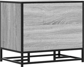 Πάγκος παπουτσιών vidaXL Γκρι Sonoma 60x40x53,5 cm