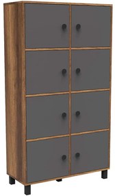 Βιβλιοθήκη 956LCS1511 96x40x179,4cm Walnut-Anthracite