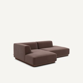 Γωνιακός καναπές αριστερός από λινό βελούδο, JACOPO