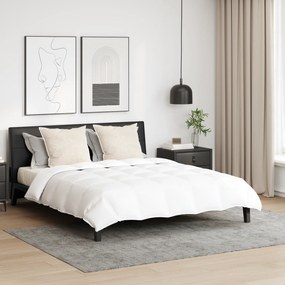 vidaXL Πάπλωμα με μαξιλάρι 3 pcs Λευκό 200 x 200 cm Πούπουλο