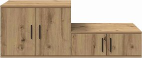 vidaXL Ντουλάπι αποθήκευσης 2 τμχ. Artisan Oak 103 x 41 x 40 εκ