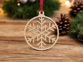 Σετ των 3 Intra απο ξύλο plywood 3mm-4mm πάχος – Στολίδι χριστουγεννιάτικου δέντρου με μπάλα χιονιού 40x40 cm INTRAVECTRY-MY545379