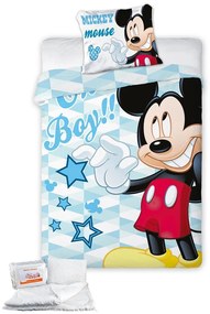 Σετ Κούνιας 4τμχ Βαμβακερό Mickey 582 Digital Print 100x135εκ. Disney DimCol