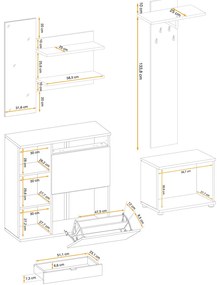 Swap XIX Σύνθεση Καφέ δρυς 280x180x40
