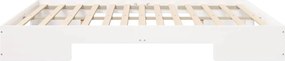 vidaXL Σκελετός Κρεβατιού Λευκό 200 x 200 cm