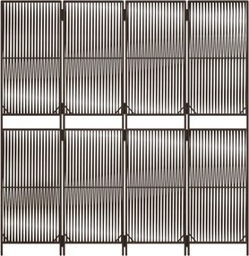 vidaXL Διαχωριστικό Δωματίου 4 Πάνελ Καφέ από Συνθετικό Ρατάν