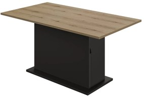 Trust Τραπέζι επεκτεινόμενο με αποθηκευτικό χώρο 160(200)x89x76εκ. Helvezia Oak / Black