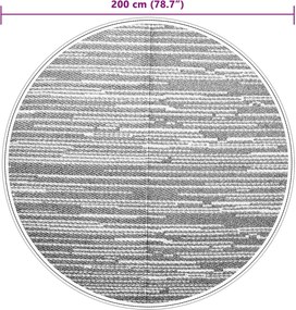 vidaXL Χαλί εξωτερικού χώρου ARAKIL γκρι Ø200 cm PP