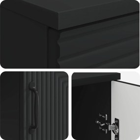 vidaXL Γραφείο Μαύρο 142,5 x 50 x 75 εκ. Επεξεργασμένο Ξύλο