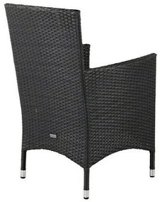 Σετ Τραπέζι και καρέκλες Dallas 3483, Επεξεργασμένο γυαλί, Πλαστικό ψάθινο, Μέταλλο, Μαξιλάρι καθίσματος: Ναι | Epipla1.gr