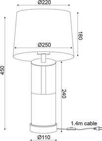 Πορτατίφ Aca Renouar OD90791TBC Silver/Black