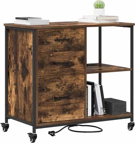 vidaXL Ντουλάπα με Σταθμό Φόρτισης 76 x 41 x 72 cm Επεξεργασμένο Ξύλο