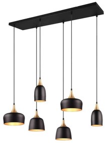 Φωτιστικό Οροφής - Ράγα Chiraz 310500632 90x32x150cm 6xE14 25W Black-Gold Trio Lighting