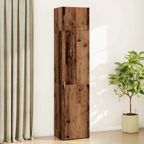 vidaXL Πλαϊνό γραφείο 2 τμχ. Παλιό ξύλο 50 x 41 x 225 εκ