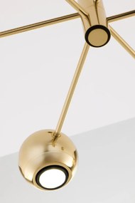 Κρεμαστό Πολύφωτο Moka 3xG9 Χρυσό με Οπάλ Γυαλί