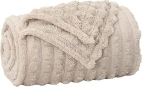 vidaXL Κουβέρτα Μπεζ 240 x 220 cm Μαλλί