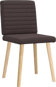 vidaXL Καρέκλες Τραπεζαρίας 2 τεμ. Σκούρο Καφέ Υφασμάτινες
