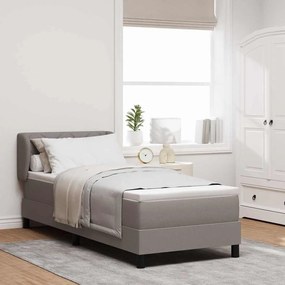 vidaXL Κρεβάτι box spring με στρώμα με στρώμα Taupe 80 x 200 cm ύφασμα