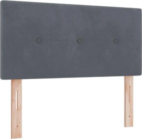 vidaXL Κεφαλάρι Σκούρο Γκρι 100 cm Βελούδο