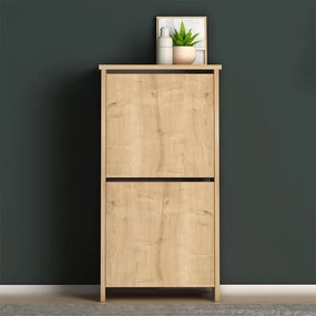 Παπουτσοθήκη Port Megapap 8 ζευγών χρώμα oak 48x31x92εκ.