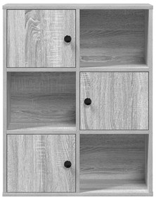 Βιβλιοθήκη Γκρι Sonoma 60x24x76,5 εκ. από Επεξεργασμένο Ξύλο - Γκρι