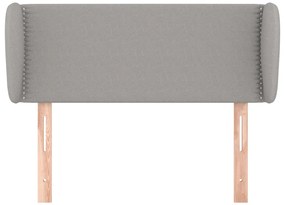 vidaXL Κεφαλάρι με Πτερύγια Ανοιχτό Γκρι 93x23x78/88 εκ. Υφασμάτινο